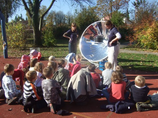Die Energieschule München am Solarkocher