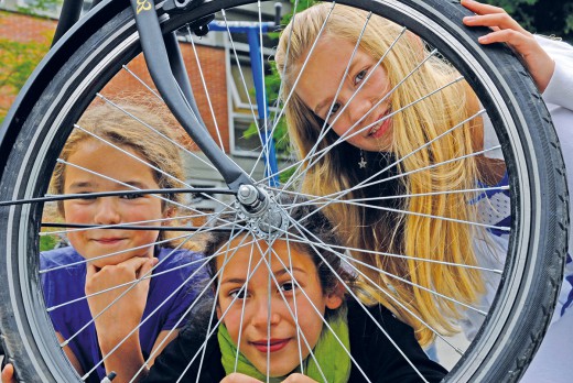 Radlhauptstadt München, Schultournee, 2011, Foto: Wigand von Sassen