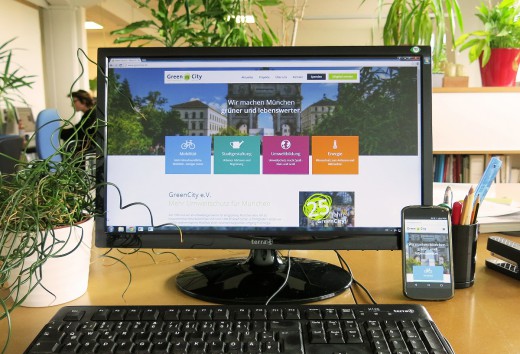 Neue Website, Green City e.V., WDM Webdesign München