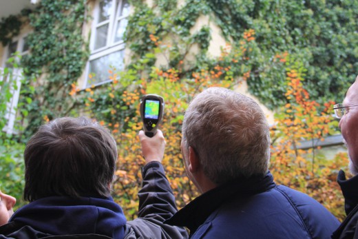 Begrünungsbüro, Doppeldecker-Exkursion, Wärmebildkamera, Foto: Maria Daniela Pulido Cendales