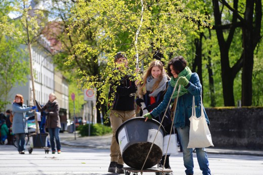 #MucOhneMief, Saubere Luft für Haidhausen, Pressekonferenz, Wanderbaumallee. Green City e.V., Foto: Bernadette Stöckl