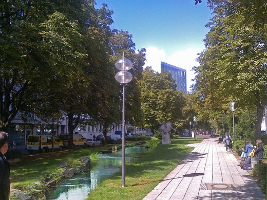 Öffnung Stadtbach Herzog-Wilhelm-Straße, Visualisierung: Ingenieurbüro Patscheider und Partner, Oriana Taddeo