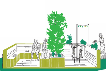 Lebendiger Treffpunkt – Parklets im Westend